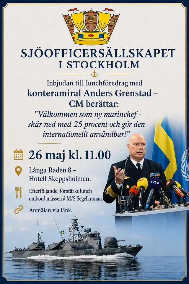 Lunchföredrag 26 maj med Anders Grenstad! 