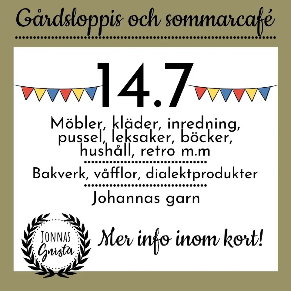 GÅRDSLOPPIS OCH SOMMARCAFÉ