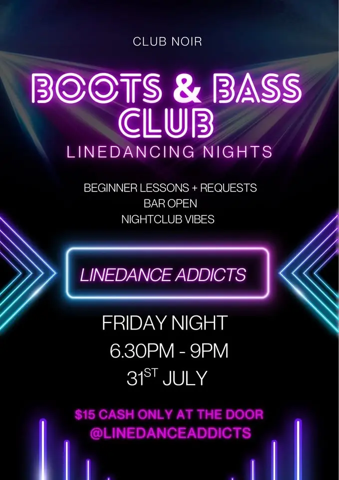 BOOTS & BASS Linedancing club nights πͺ©π