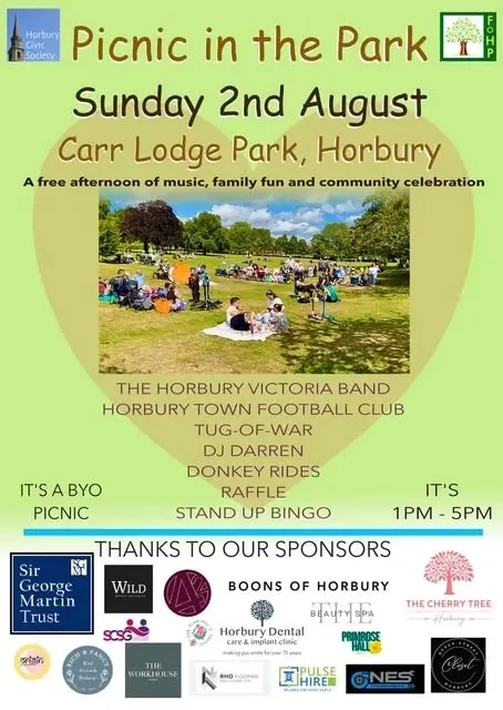 Picnic in The Park 2026 Carr Lodge Park