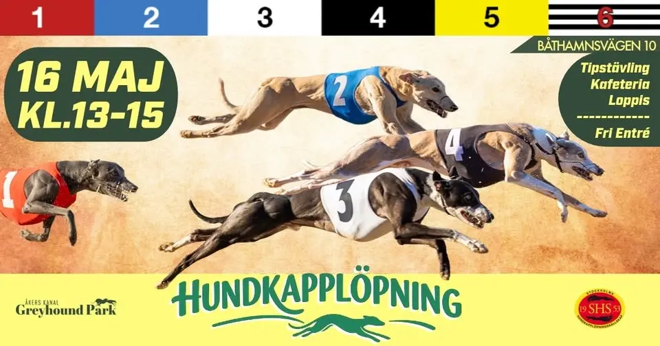 Hundkapplöpning i Åkersberga - 16 maj!