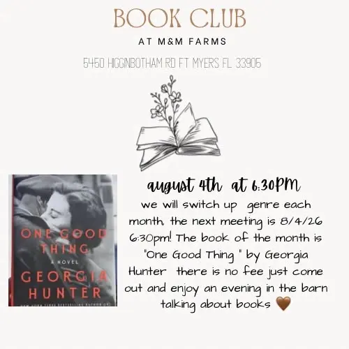 Book Club in the Barn- August Meeting
