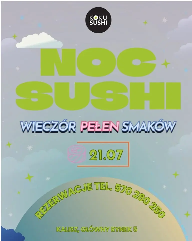 21.07 NOC SUSHI - Płacisz raz- jesz ile chcesz! 