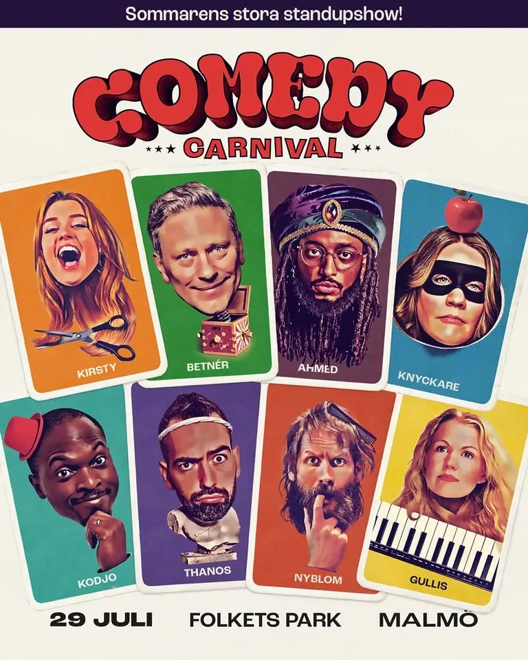 Comedy Carnival: Sommarens stora standupshow! • 29/7 • Malmö