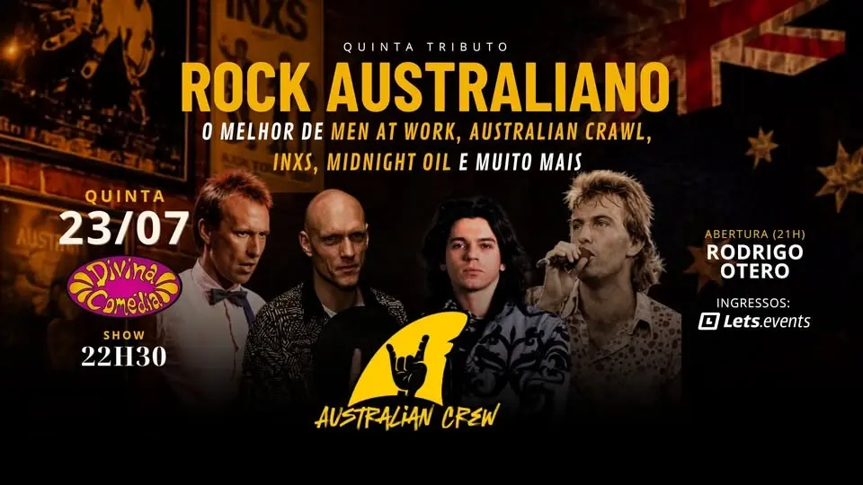 Tributo ROCK AUSTRALIANO ● Banda AUSTRALIAN CREW ● Divina Comédia