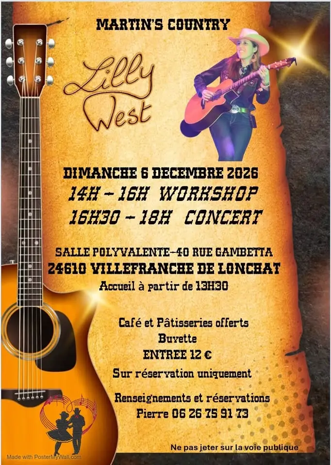 Workshop & Concert de Lilly West en Dordogne