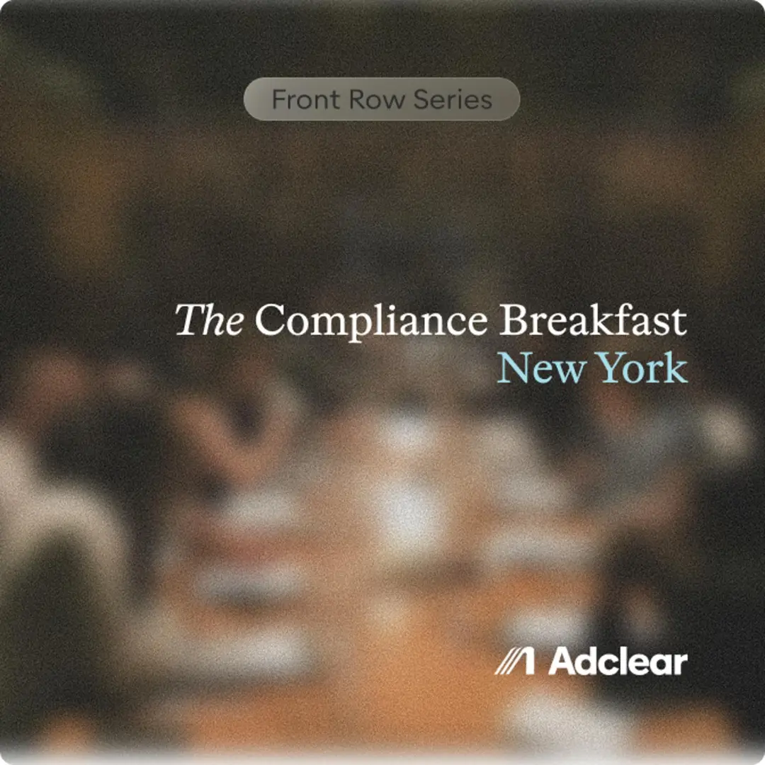 Front Row - Compliance Leaders Breakfast NY