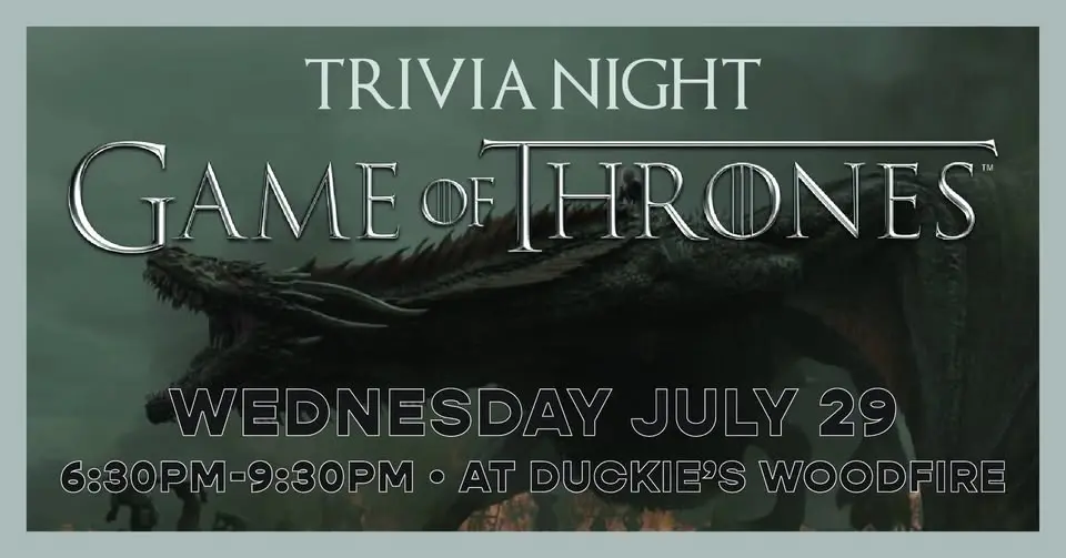 Fantasy Trivia: Game of Thrones Edition