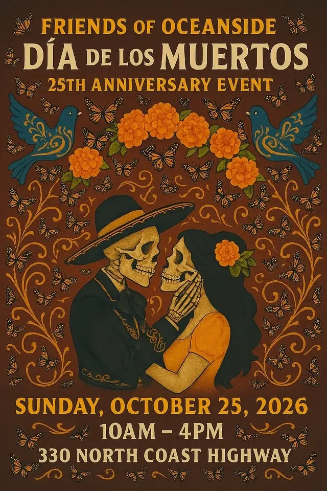 Friends of Oceanside Dia De Los Muertos 25th Car show and Event
