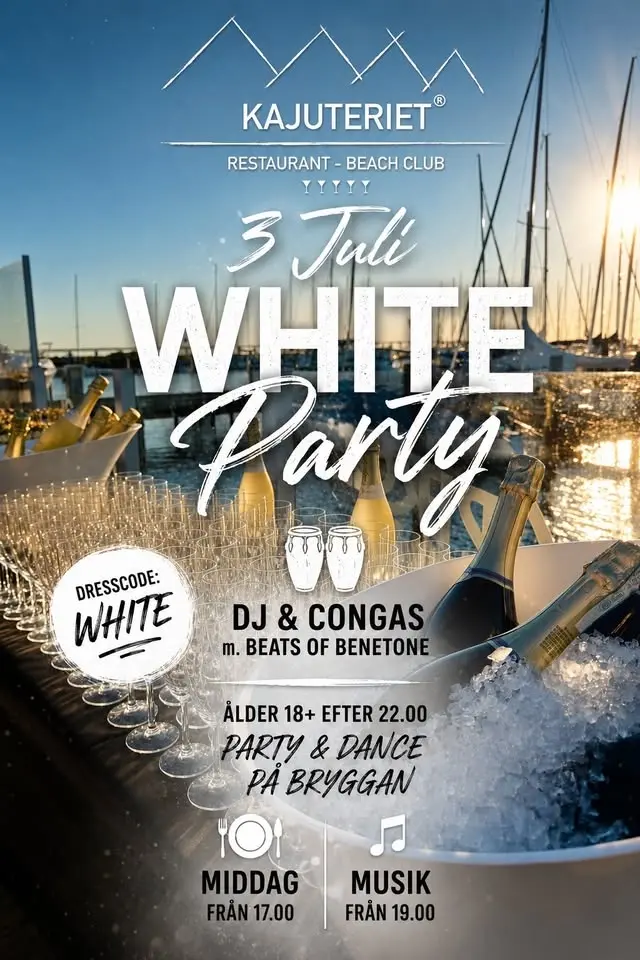 🥂🪩WHITE PARTY på KAJUTERIET🥂🪩