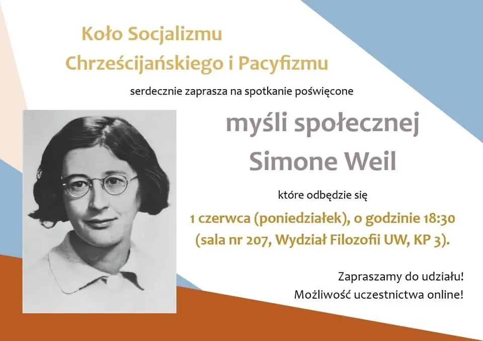 Spotkanie o myśli społecznej Simone Weil