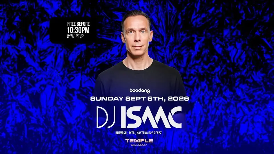 DJ Isaac - Free before 10:30pm w/ RSVP - Temple Ballroom