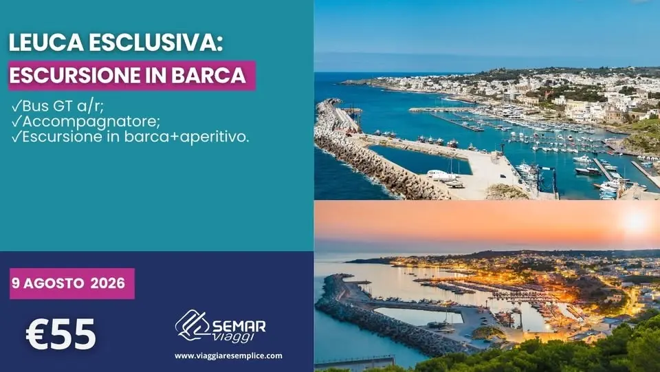 ESCURSIONE IN BARCA LEUCA ESCLUSIVA