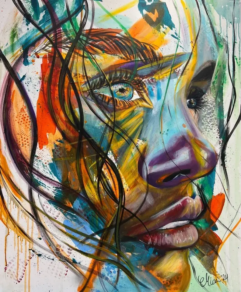 'Abstract Portrait' Sip & Paint