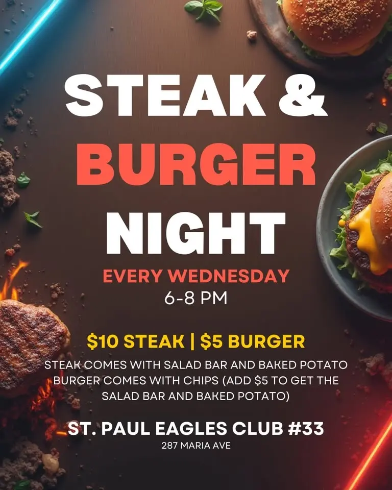 Burger & Steak Night