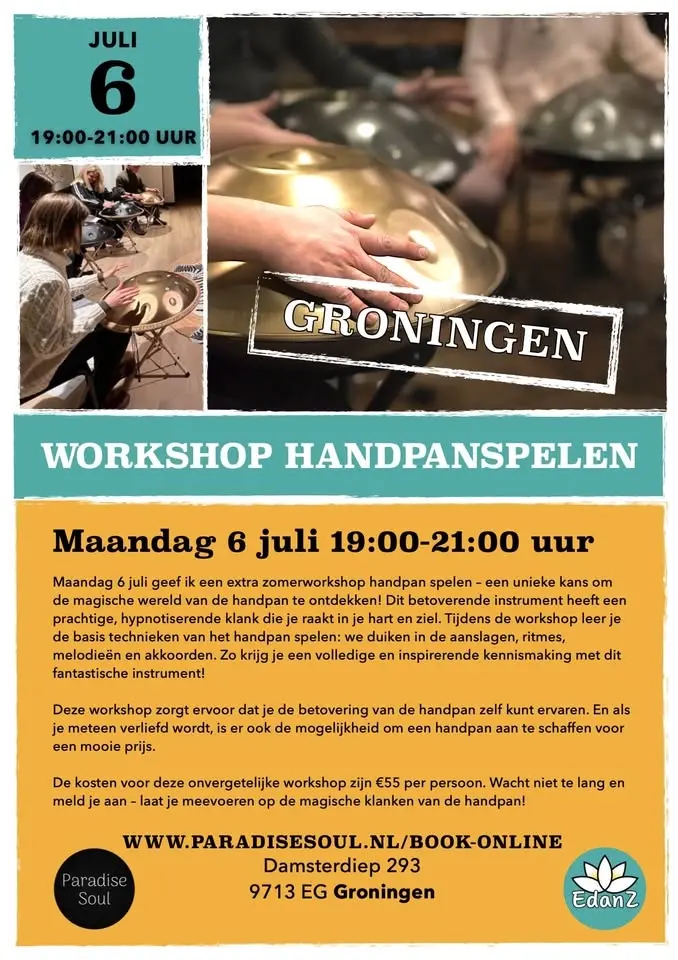 Zomerworkshop Handpanspelen EdanZ Groningen