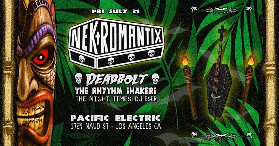 Nekromantix at Pacific Electric LA. With Deadbolt, The Rhythm Shakers - The Night Times, DJ Eser