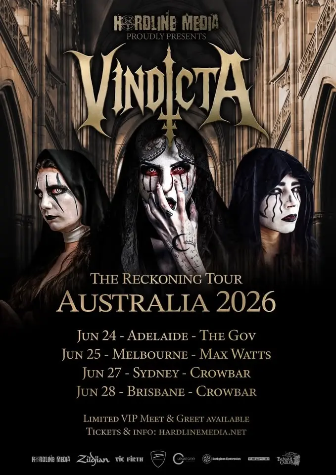 VINDICTA - The Reckoning - Melbourne - Max Watts - Thur 25 Jun