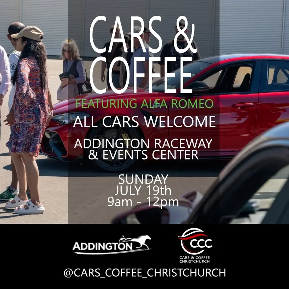July Christchurch Cars & Coffee, Featuring Alfa Romeo