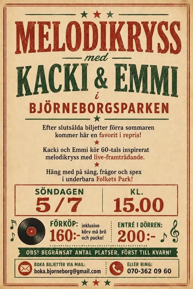 Melodikryss med Kacki & Emmi