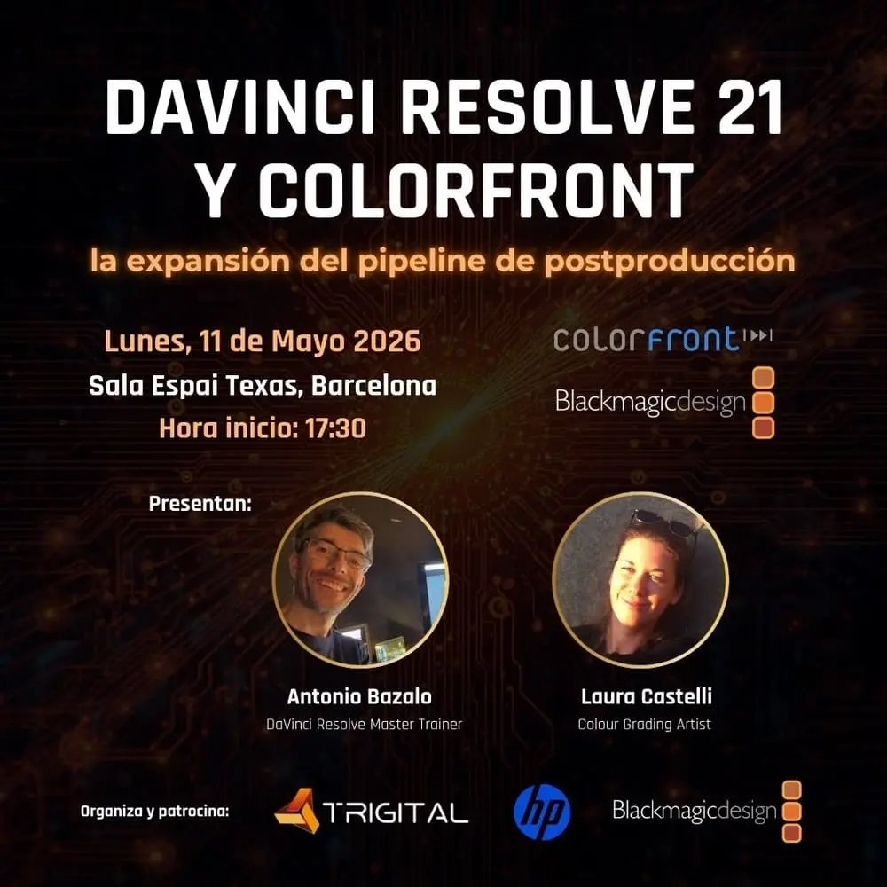 Evento presencial en Barcelona – DaVinci Resolve 21 y Colorfront: la expansión del pipeline de postproducción