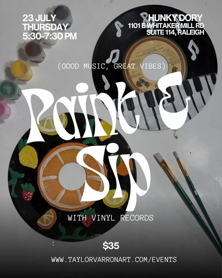 Paint & Sip with Vinyl Records