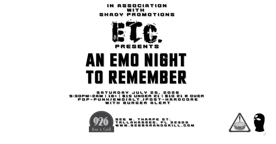 ETC. AN EMO NIGHT TO REMEMBER!