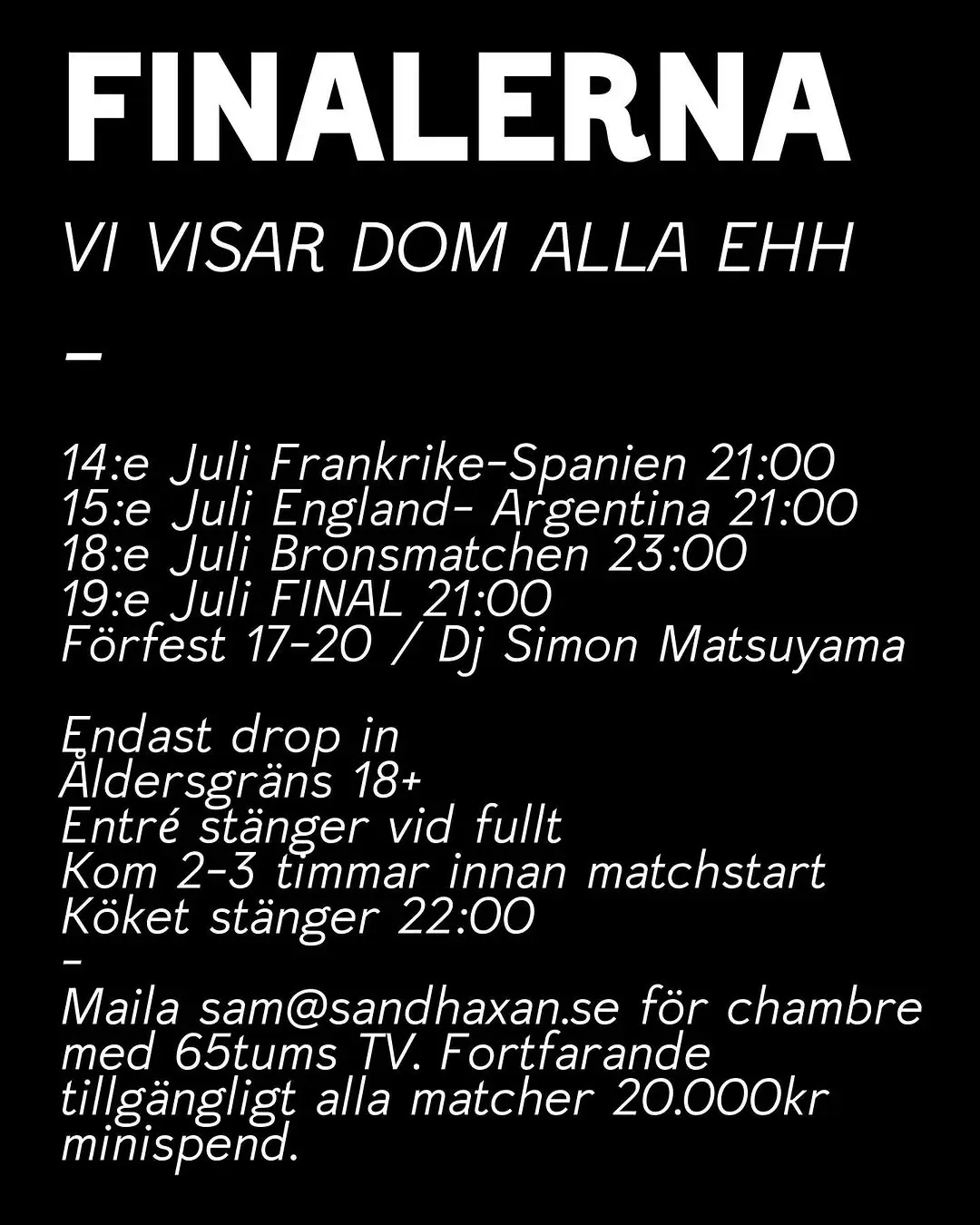 Finalerna – Bronsmatchen