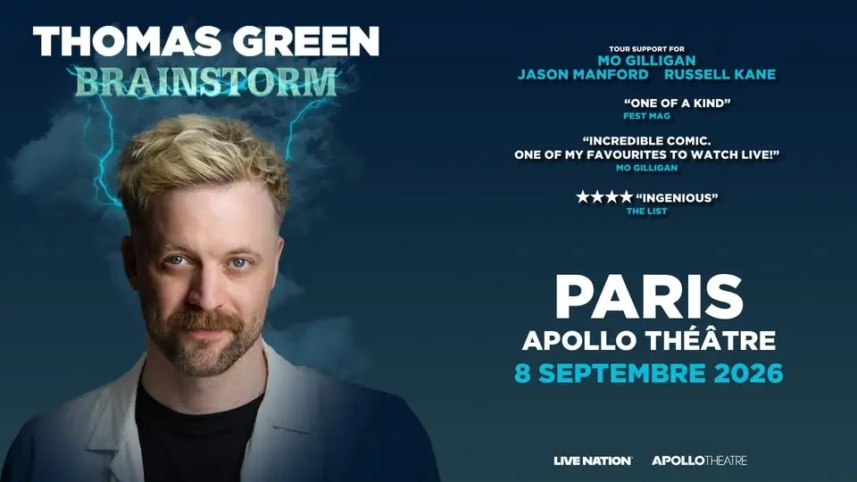 THOMAS GREEN | Apollo Théâtre, Paris - 8 septembre 2026