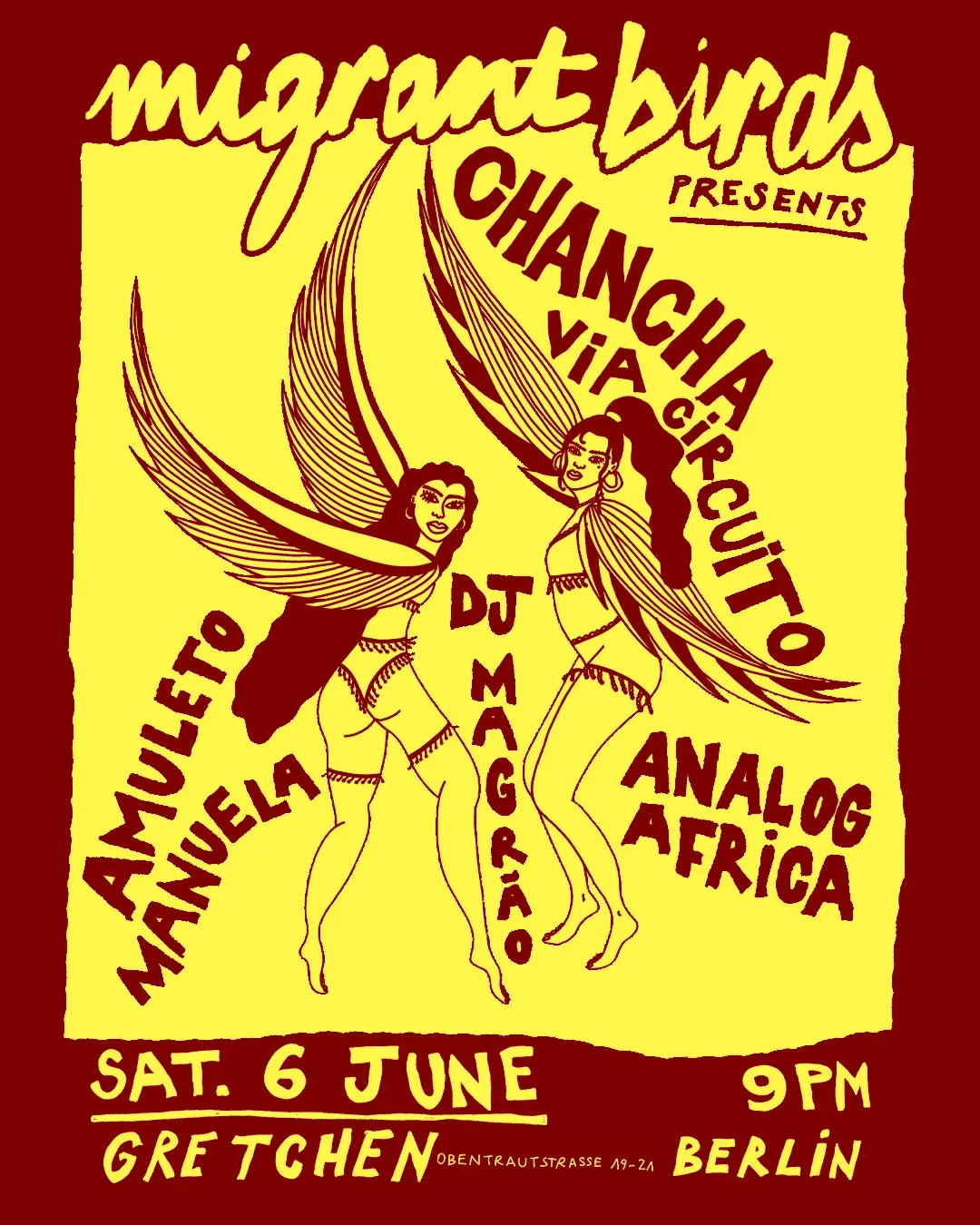 Migrant Birds presents: Chancha Via Circuito, Analog Africa, Amuleto Manuela & Dj Magräo