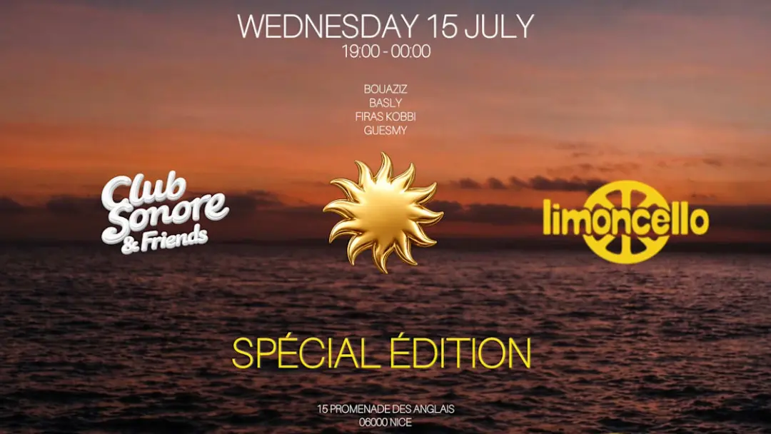Club Sonore X Limoncello Tour X Wednesday 15 July