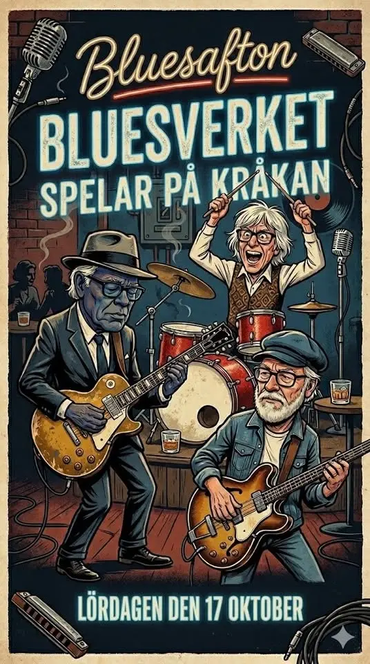BLUESVERKET Spelar på Kråkan