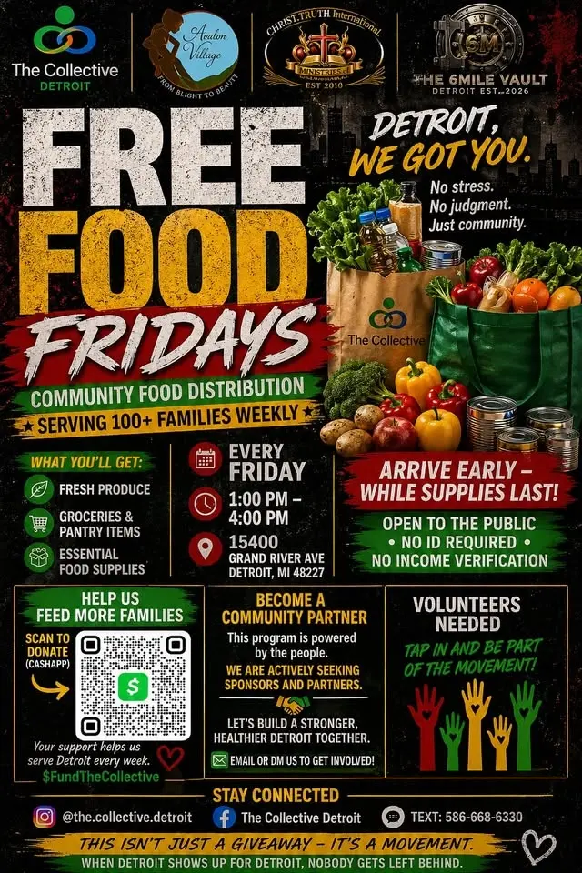 Free Food Fridays – Detroit Community Giveaway (Every Week)