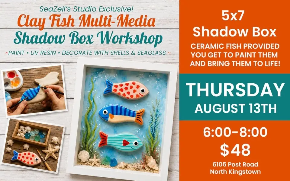 3 Clay Fish Shadow Box Workshop