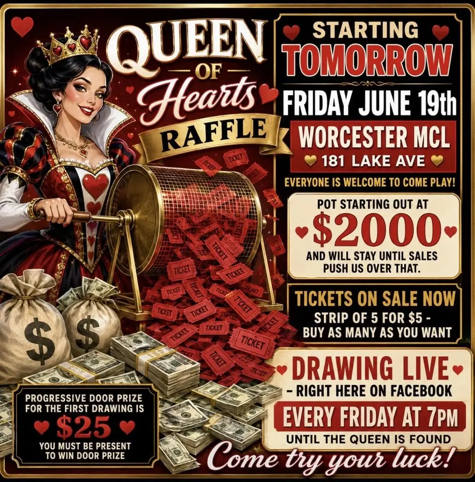 Friday Night Queen of Hearts Raffle