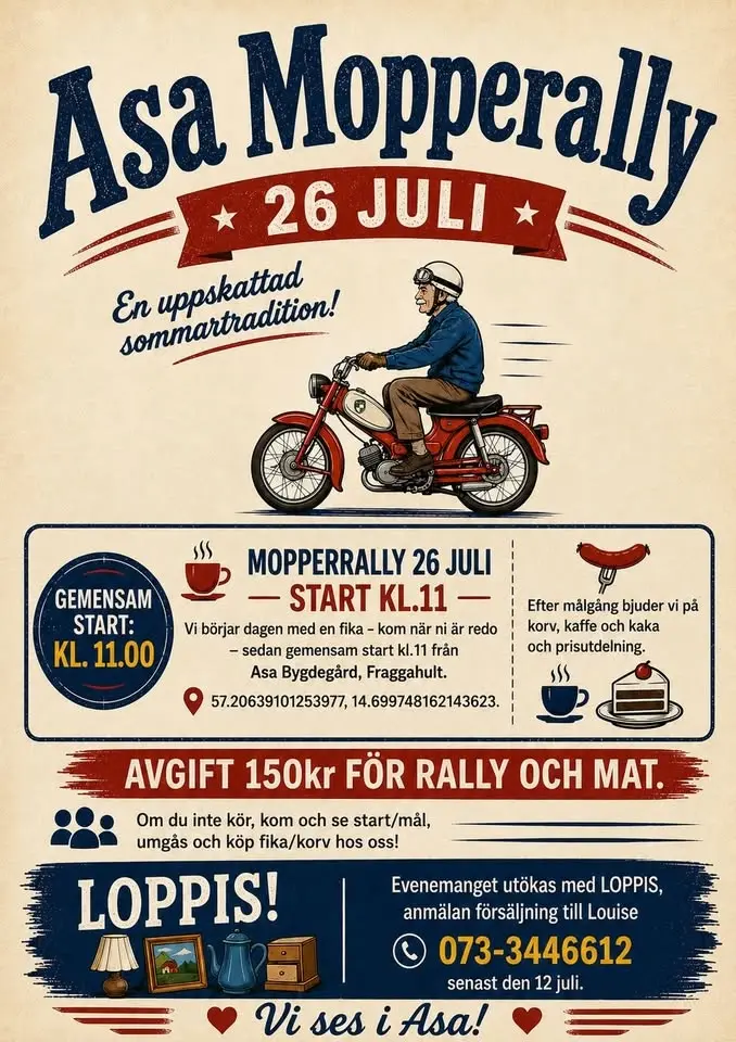 Asa Mopedrally och Loppis