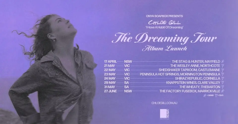 Chloe Gill's 'The Dreaming Tour' Debut Album Launch Live At The Factory Theatre Fusebox w/ Jade Steg
