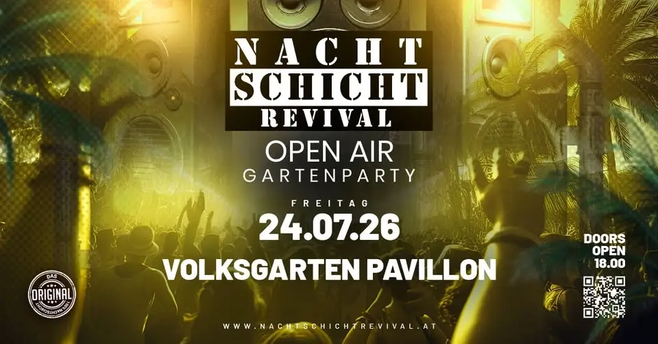 NACHTSCHICHT REVIVAL - Gartenparty @Volksgarten Pavillon | OPEN AIR | 1010 Wien