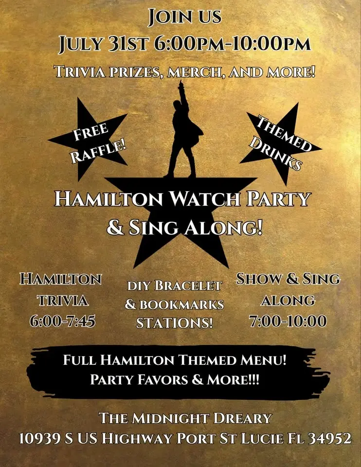 Hamilton Watch Party and Sing Along & More!