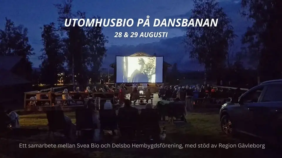 Utomhusbio på Delsbo Forngård