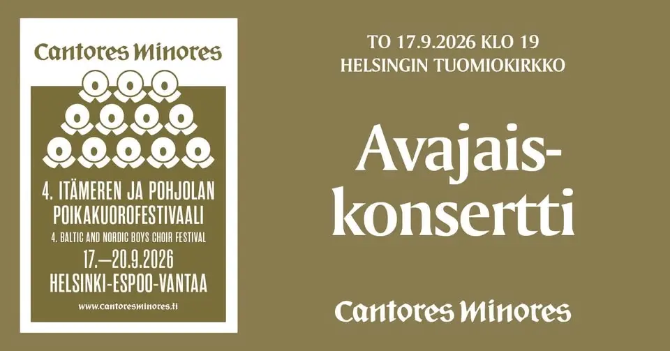 4. Itämeren ja Pohjolan poikakuorofestivaali: AVAJAISKONSERTTI