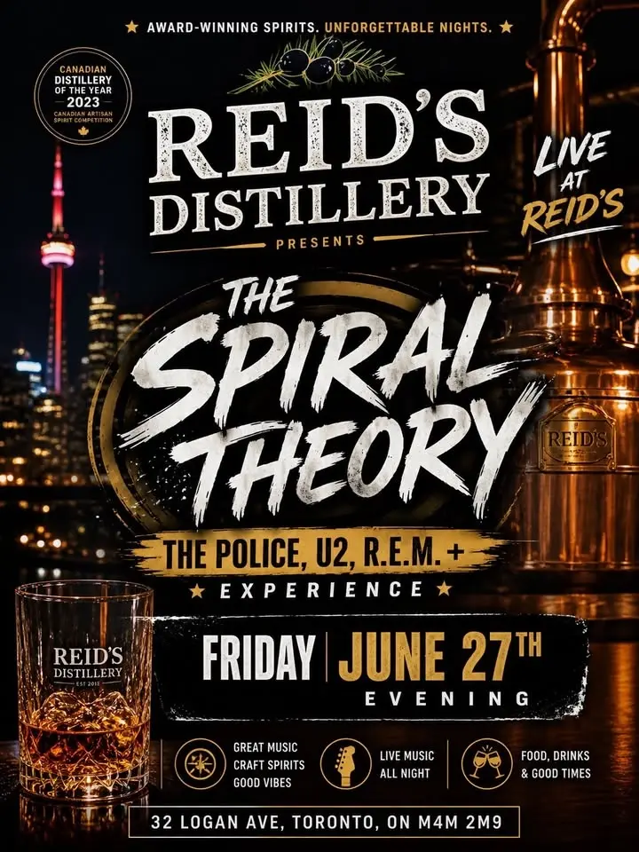 The Police, U2, R.E.M.+ experience — Live at Reid’s Distillery