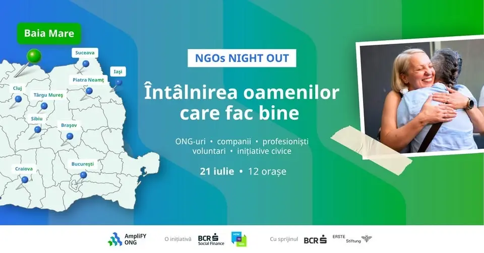 💙 NGOs Night Out ajunge pe 21 iulie în Baia Mare