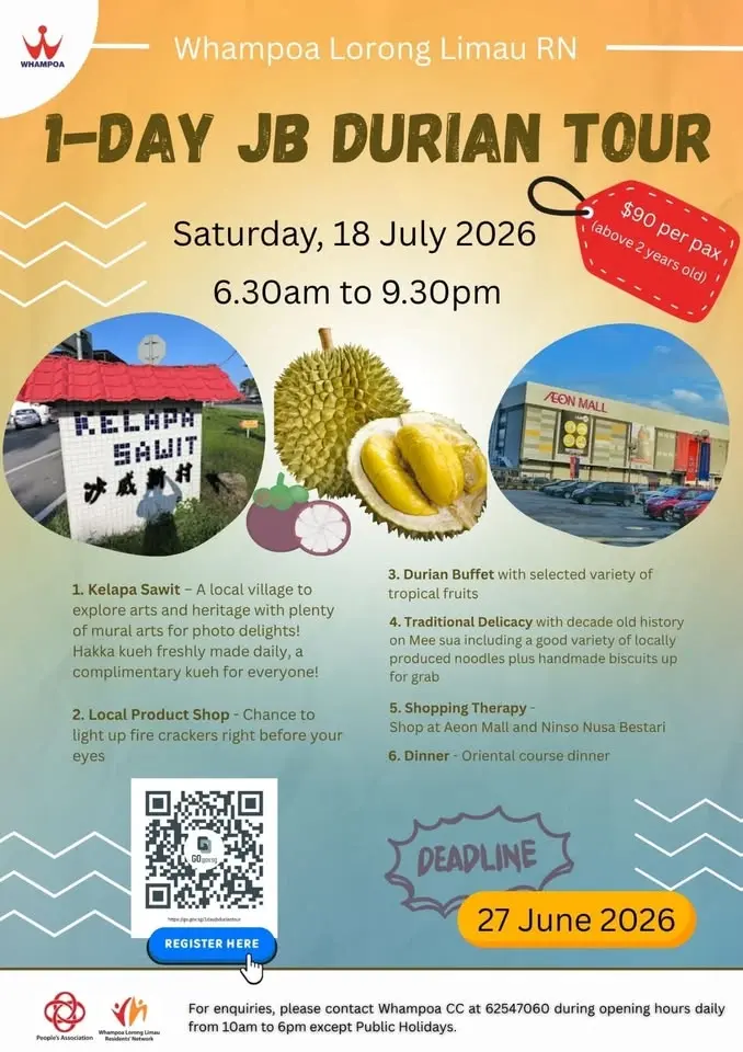 1 day JB Durian tour