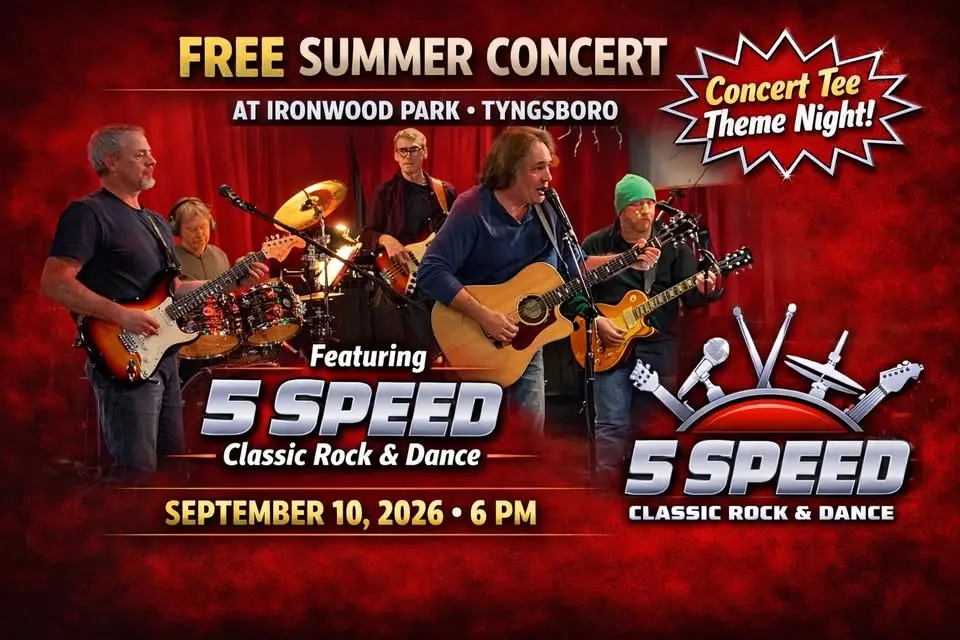 Summer Concert Series w/ 5 Speed - Concert Tee Theme Night
