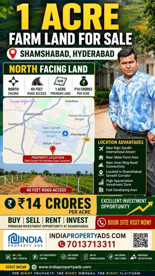 Premium Farm Land Opportunity in Shamshabad