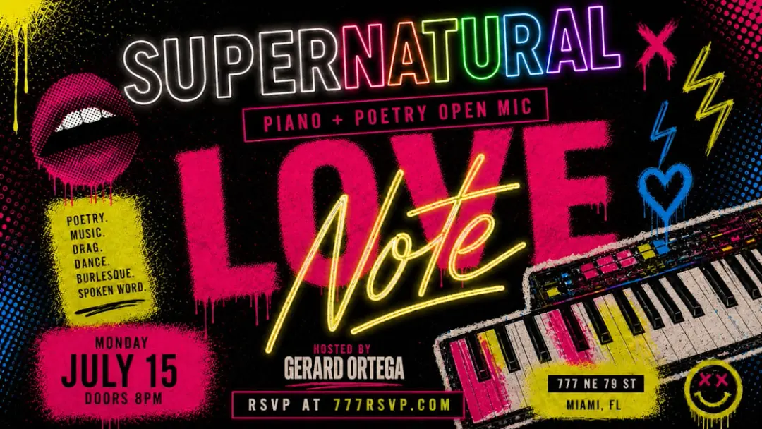 Love Note: Piano + Poetry Open Mic