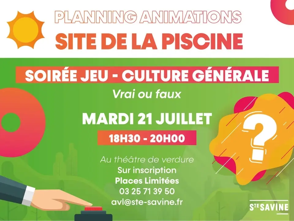 🌞🧠 PROGRAMME D'ÉTÉ – SOIRÉE JEU : CULTURE GÉNÉRALE 🧠🌞