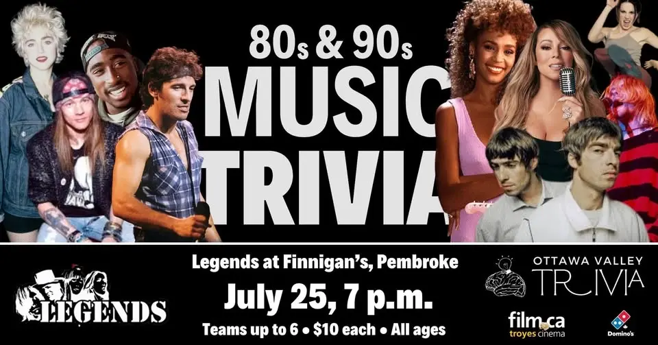 80s & 90s Music Trivia at Legends