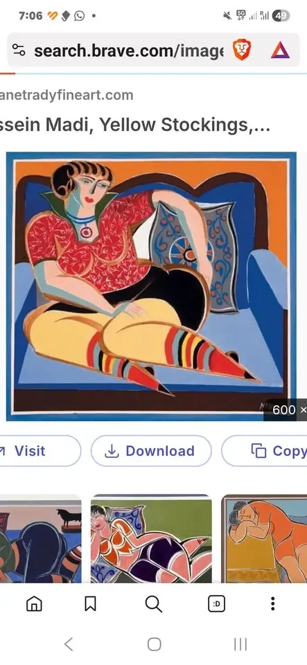 Apero peinture la femmes aux chaussettes de H Madi 